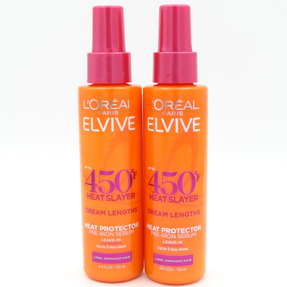 L'Oréal Elvive Dream Lengths Heat Protector Pre-Iron Serum Leave-In 2 Pk 4.4 oz